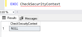 Session context for stored procedure 