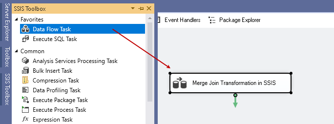 Add a Data flow task 