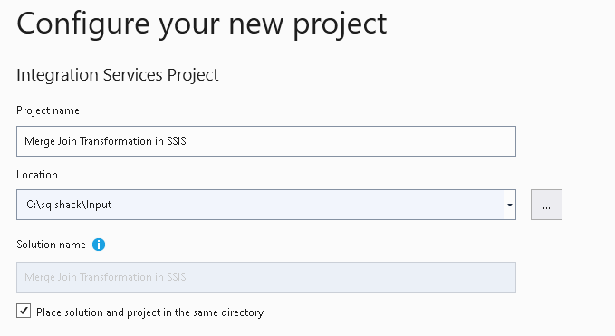 Configure project