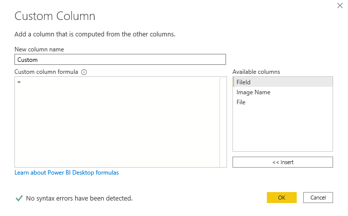 custom column properties