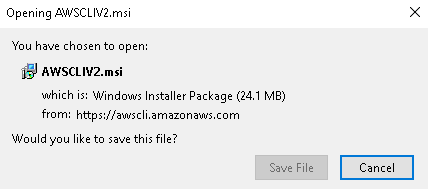 download aws cli for windows