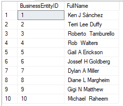 Sample data for Referene table.