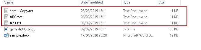 Upload the files using a Comparison between specified directory 