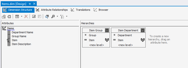 User Defined Hierarchies