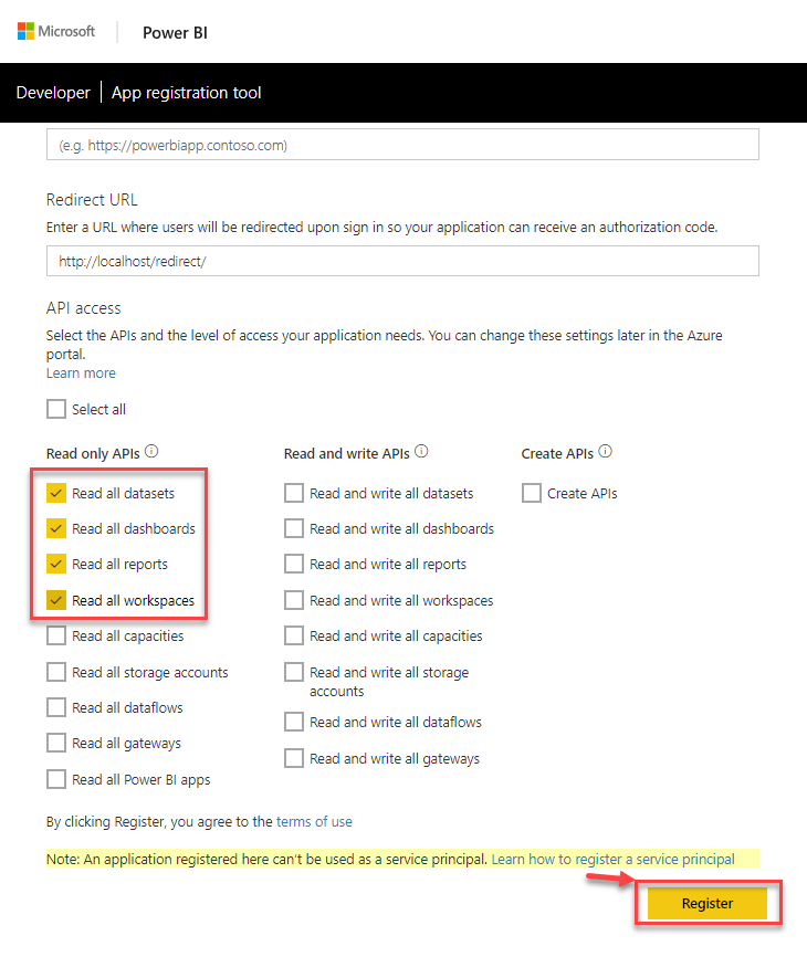 API Access Permissions