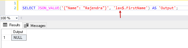 Default LAX path mode in JSON Data