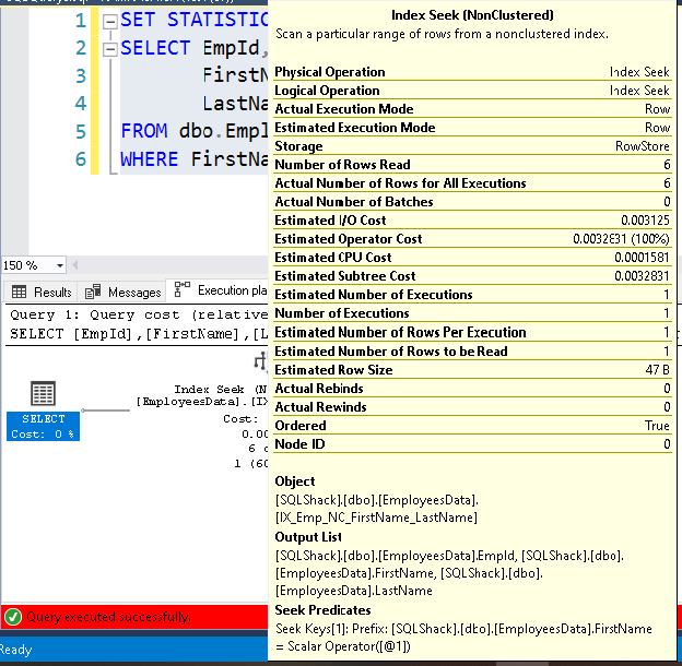 Index Seek Operator