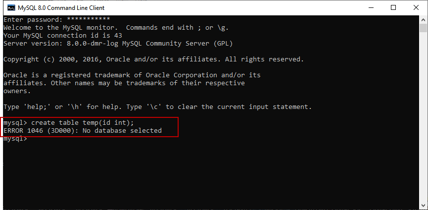 Show Statement In Mysql