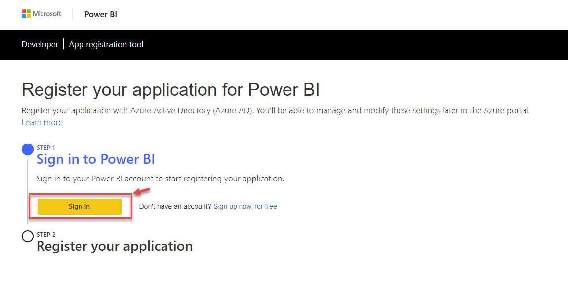 Steps to Load a Power BI Report on your React Application.