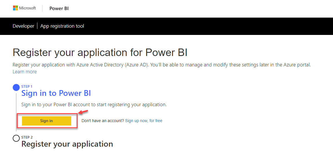 App Power Bi Login