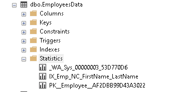 SQL Server Update Statistics