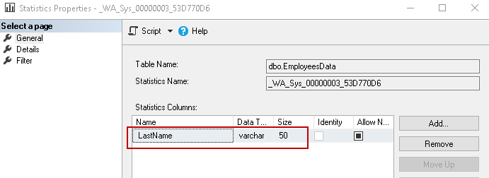 Statistics properties