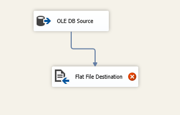 Add the flat file destination