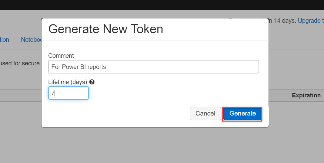 Generate new token.