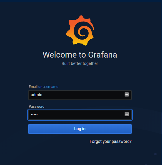 Login to Grafana