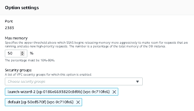 RDS instance VPC 