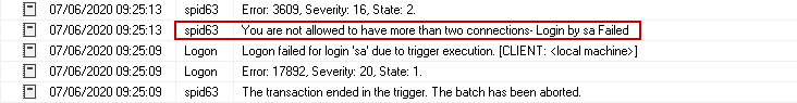 SQL Server logs