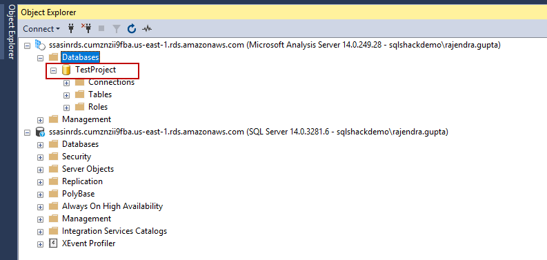 View tabular database