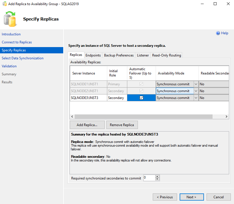 Configure automatic failover