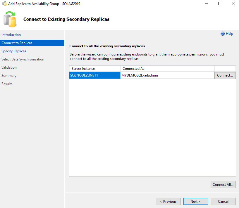 Connect to an existing node