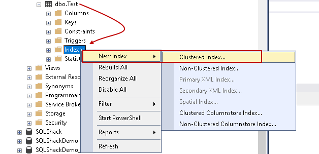 Explore SQL Server Index Properties In SSMS