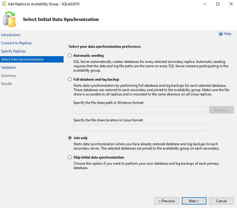 data synchronization preference