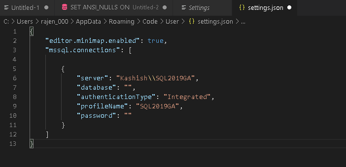 format json in visual studio code