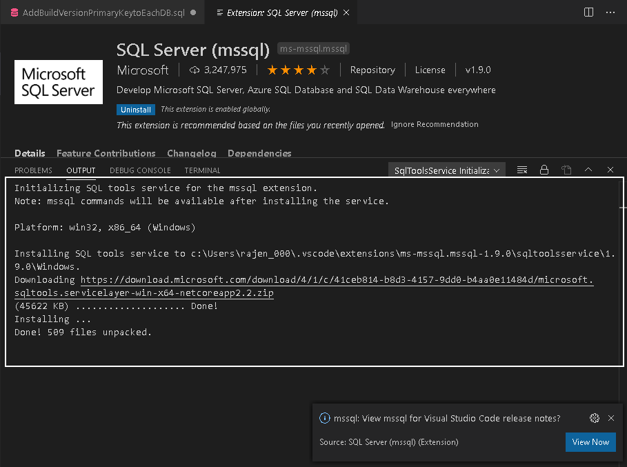 Была обнаружена несовместимая версия sql server visual studio