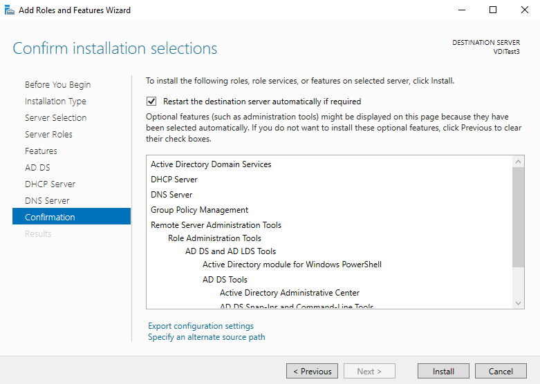 restarting active directory domain services