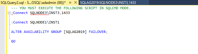 View script in SQLCMD mode