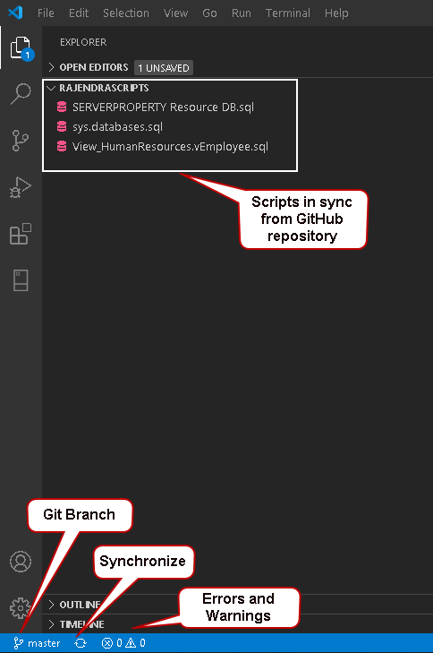 Visual Studio Code (VS Code) integration with Git Source Control