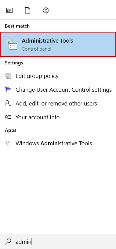 Launch Administrative Tools