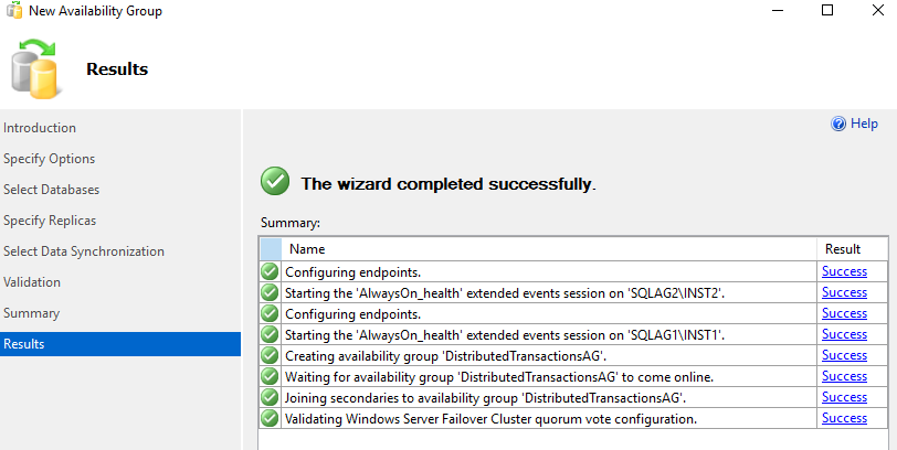 DTC in an availability group 