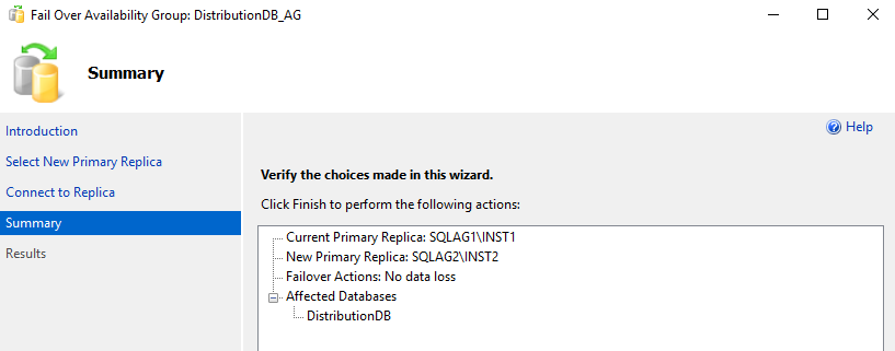 Failover the distribution database for SQL Server replication 