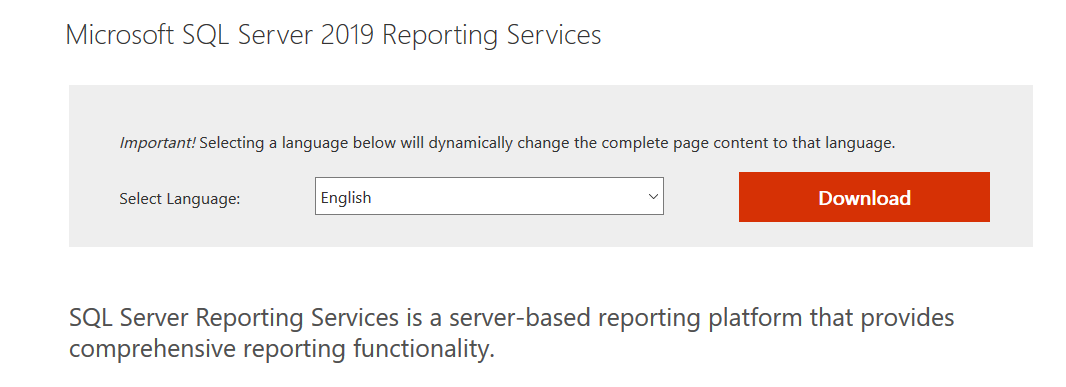 2019 reporting services