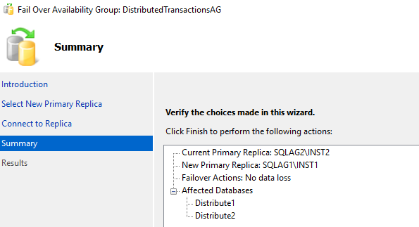 perform a failover 