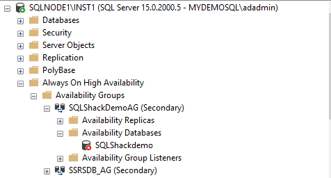 Stopped data movement in secondary