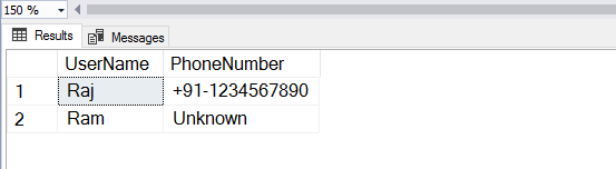 Check table values