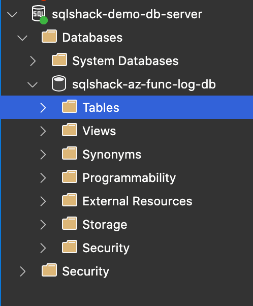 Browsing the SQL Server