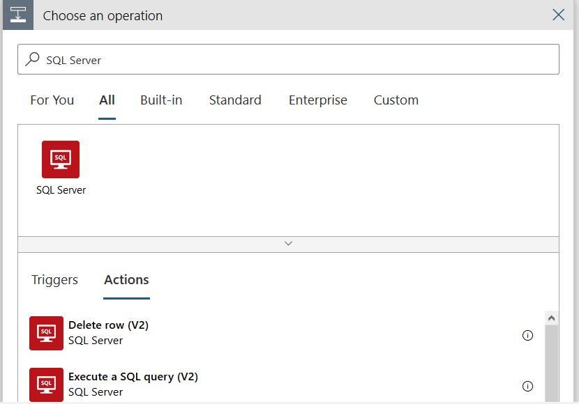 Add a SQL Connector