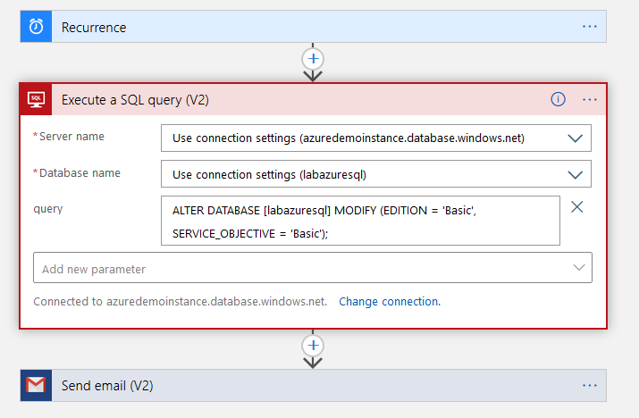 Scale down Azure SQL Database