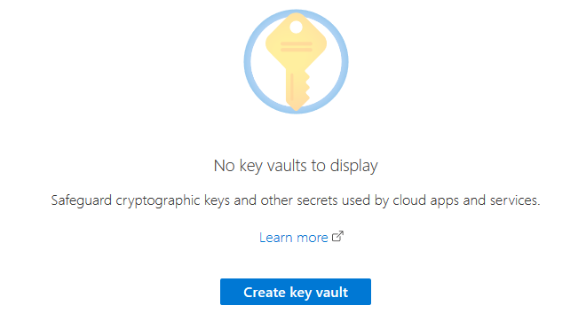 Create key vault