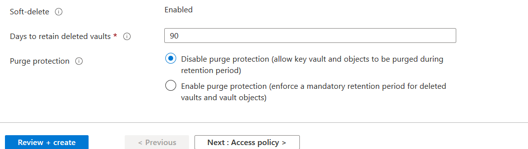 Soft-delete configuration 