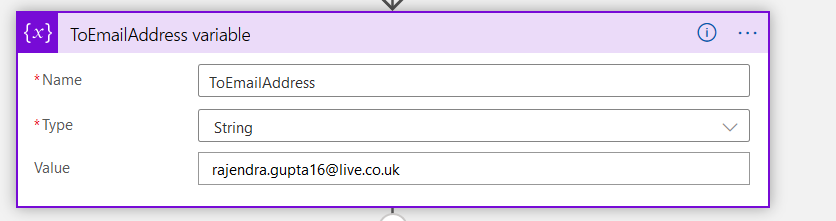 ToEmailAddress variable