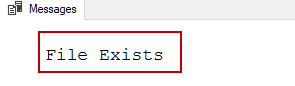 Checking the existence of a file with a query.