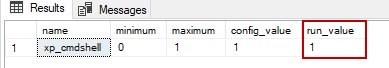 Enabling  xp_cmdshell procedure