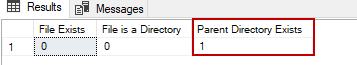 Interpreting the Parent Directory Exists