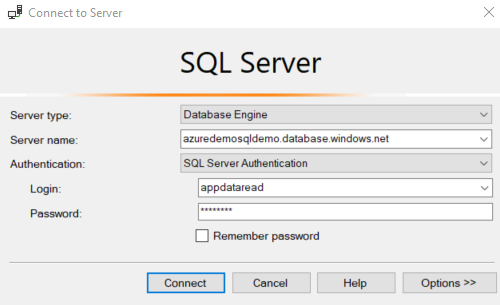 SSMS connection