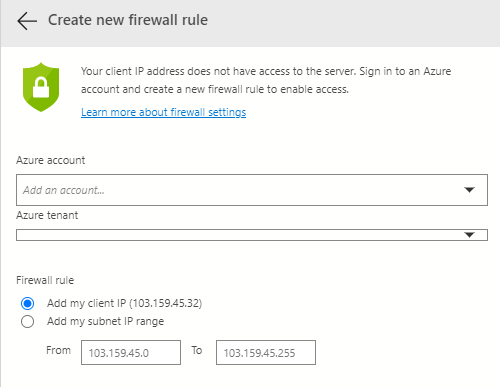 Create new firewall rule