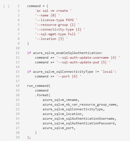 Provision SQL VM resource in Azure 